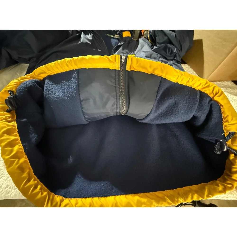 VTG Kocal Michigan Wolverines‎ Jacket Navy Blue Yellow Hooded Raincoat XL - Picture 10 of 13